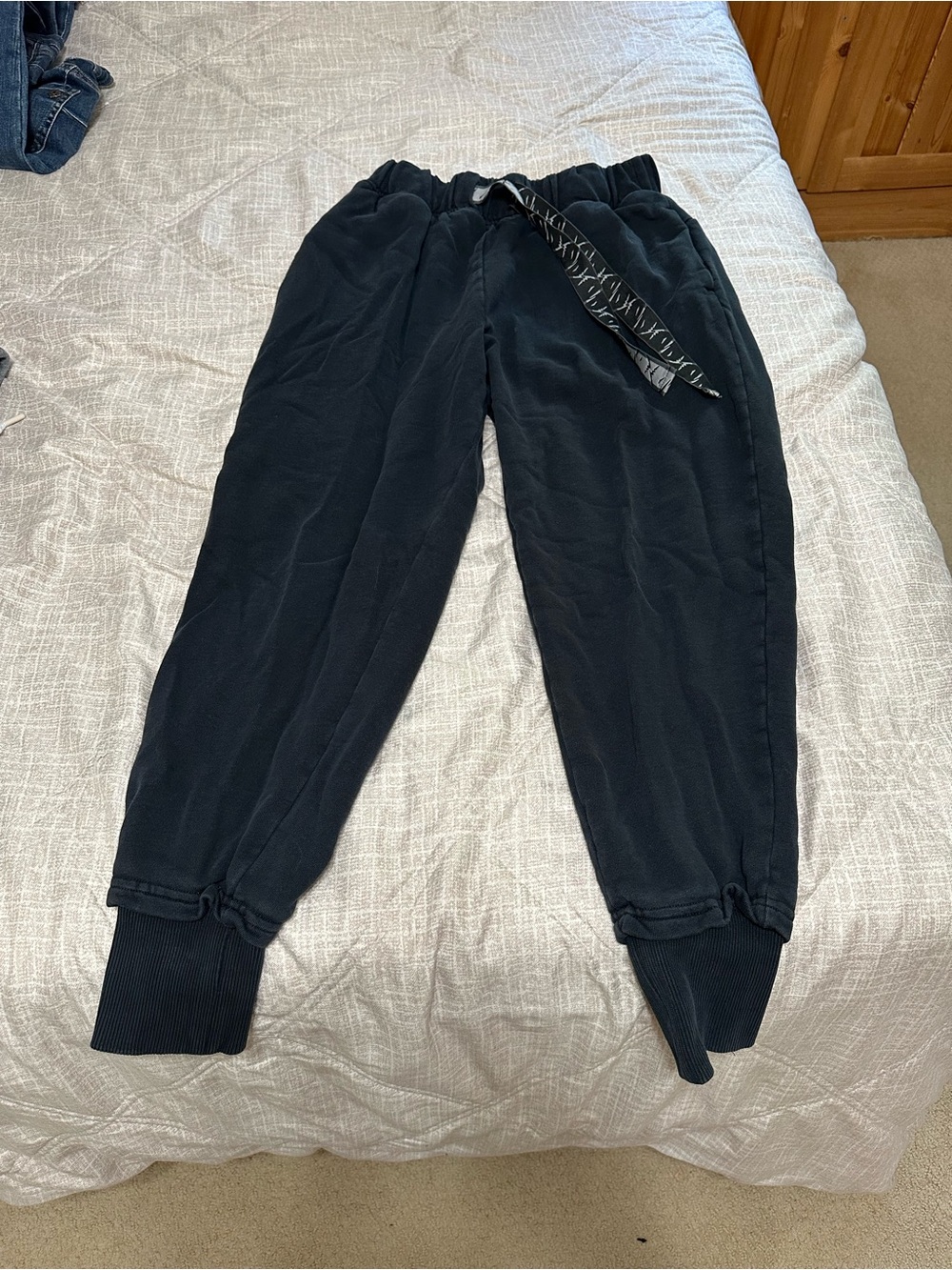 Women’s Black Jogger Pants with Drawcord